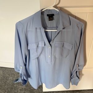 Ann Taylor Petite blue shirt